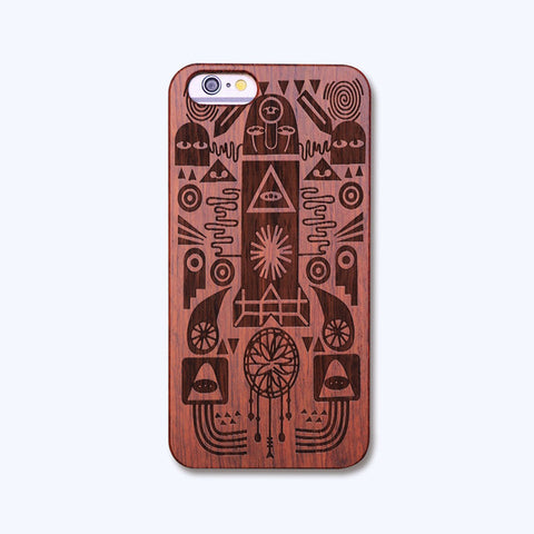 Wooden Skull Case