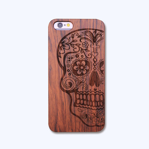 Wooden Skull Case