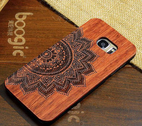 Artistic Bamboo Wood Cover Case