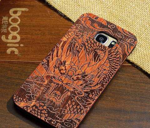 Artistic Bamboo Wood Cover Case