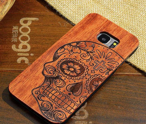 Artistic Bamboo Wood Cover Case