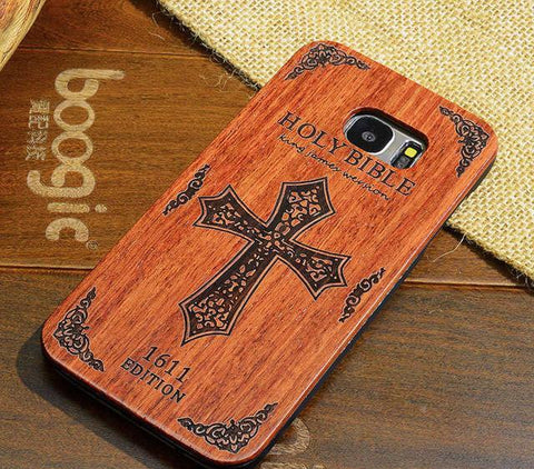 Artistic Bamboo Wood Cover Case