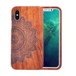 Retro Carving Embossed Wood Case