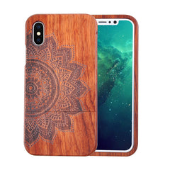 Retro Carving Embossed Wood Case