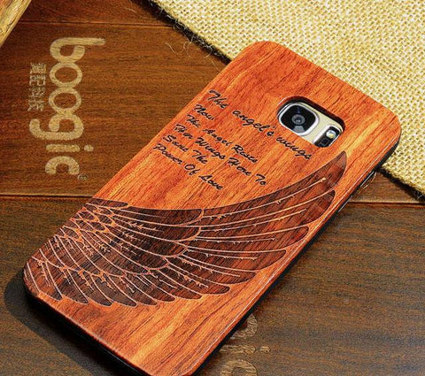Artistic Bamboo Wood Cover Case