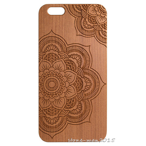 Floral Pattern Wooden Case